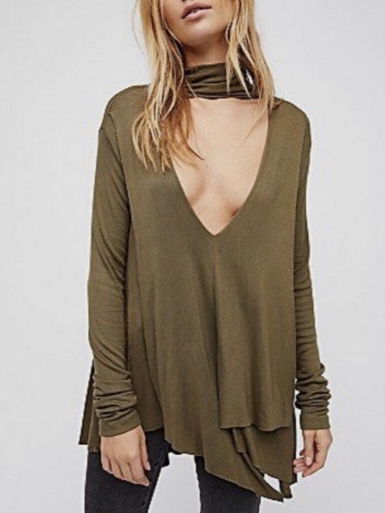 Free People Tops - Free People Uptown Ribbed Drapey Turtleneck Tunic s